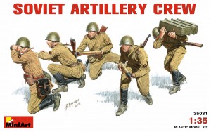 MiniArt 35185 Soviet Army Heavy Artillery Crew Soldiers 5 Figures Winter 1 35 for sale online 