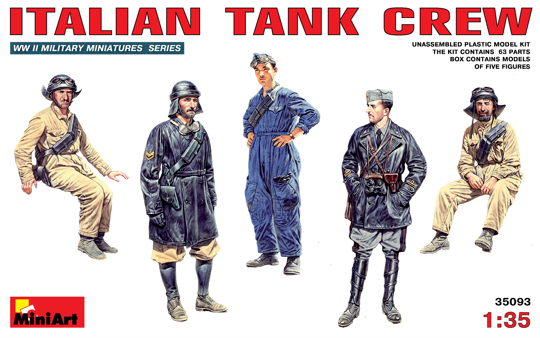 Hungarian Tank Crew 1:35 Figure Plastic Model Kit MINIART 