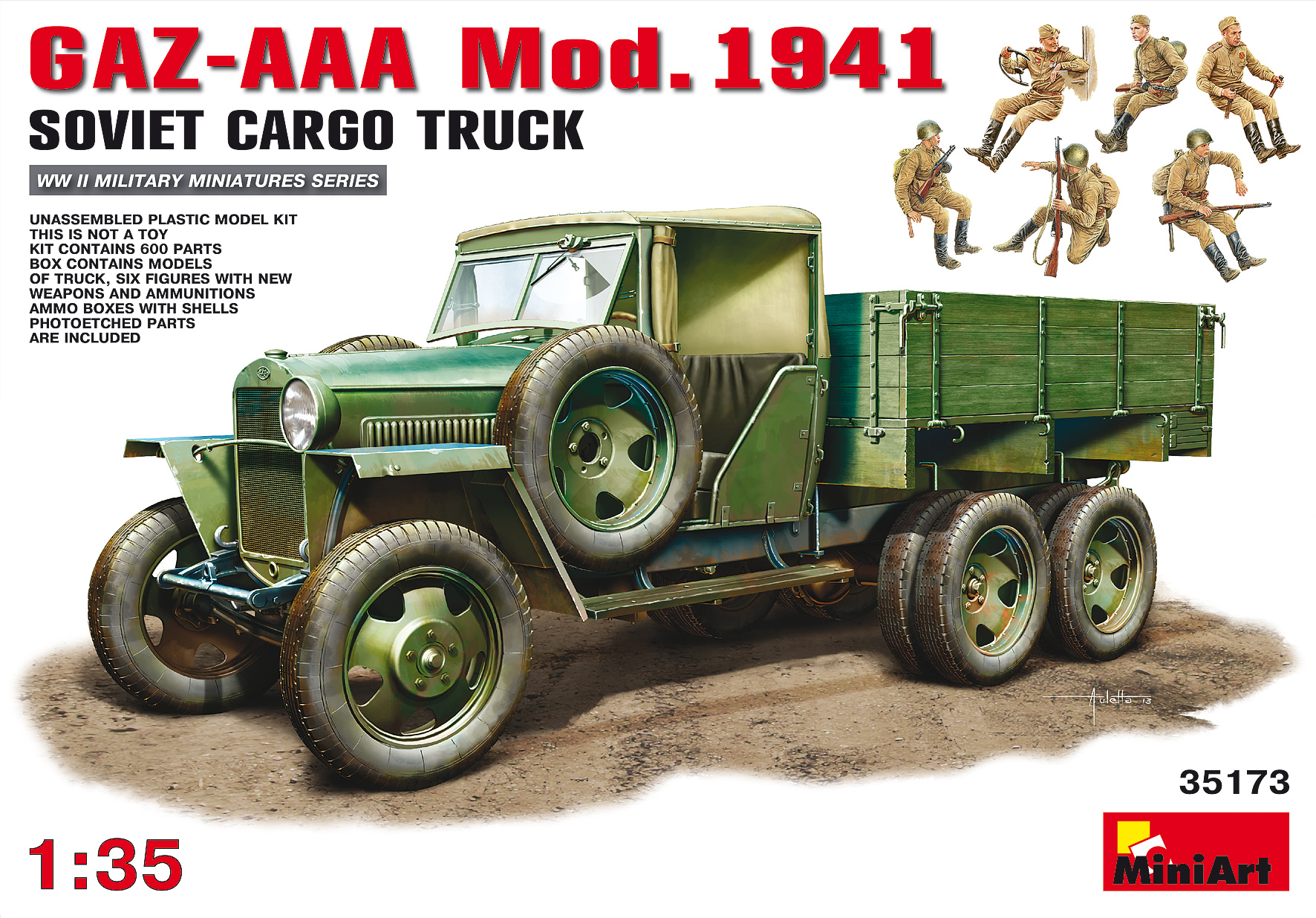 MiniArt 1:35 Scale GAZ-AAA Mod 1940 Cargo Truck Plastic Model Kit 