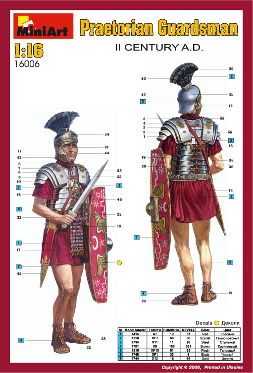 Ii Century A.D Praetorian Guardsman Miniart 1:16 Kit MIN16006 