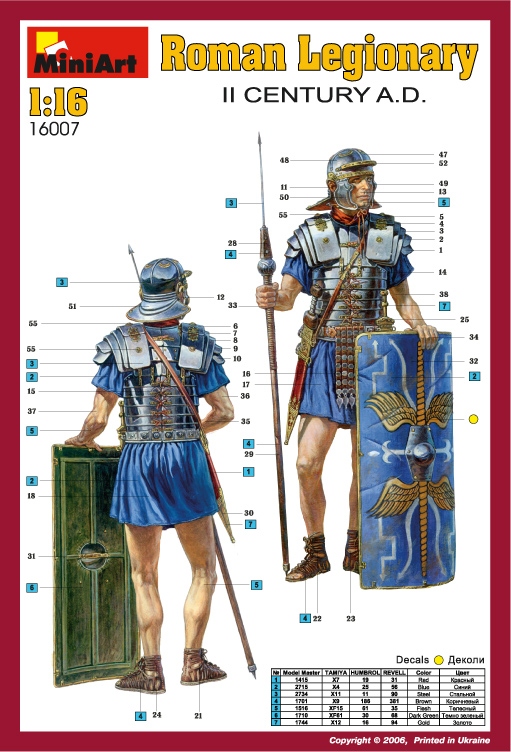 Details about   MiniArt 16005 Roman Legionary I century A.D Plastic model kit 1/16  Scale