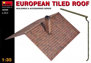 Miniart 35518-1/35 Flat Tile Roof for Buildings Plastic Model Kit 1 Figure 