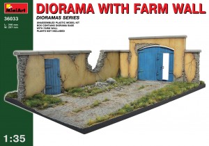 Miniart 36042-1/35 Village Road Section WWII Scale Plastic Model Kit 257 mm 