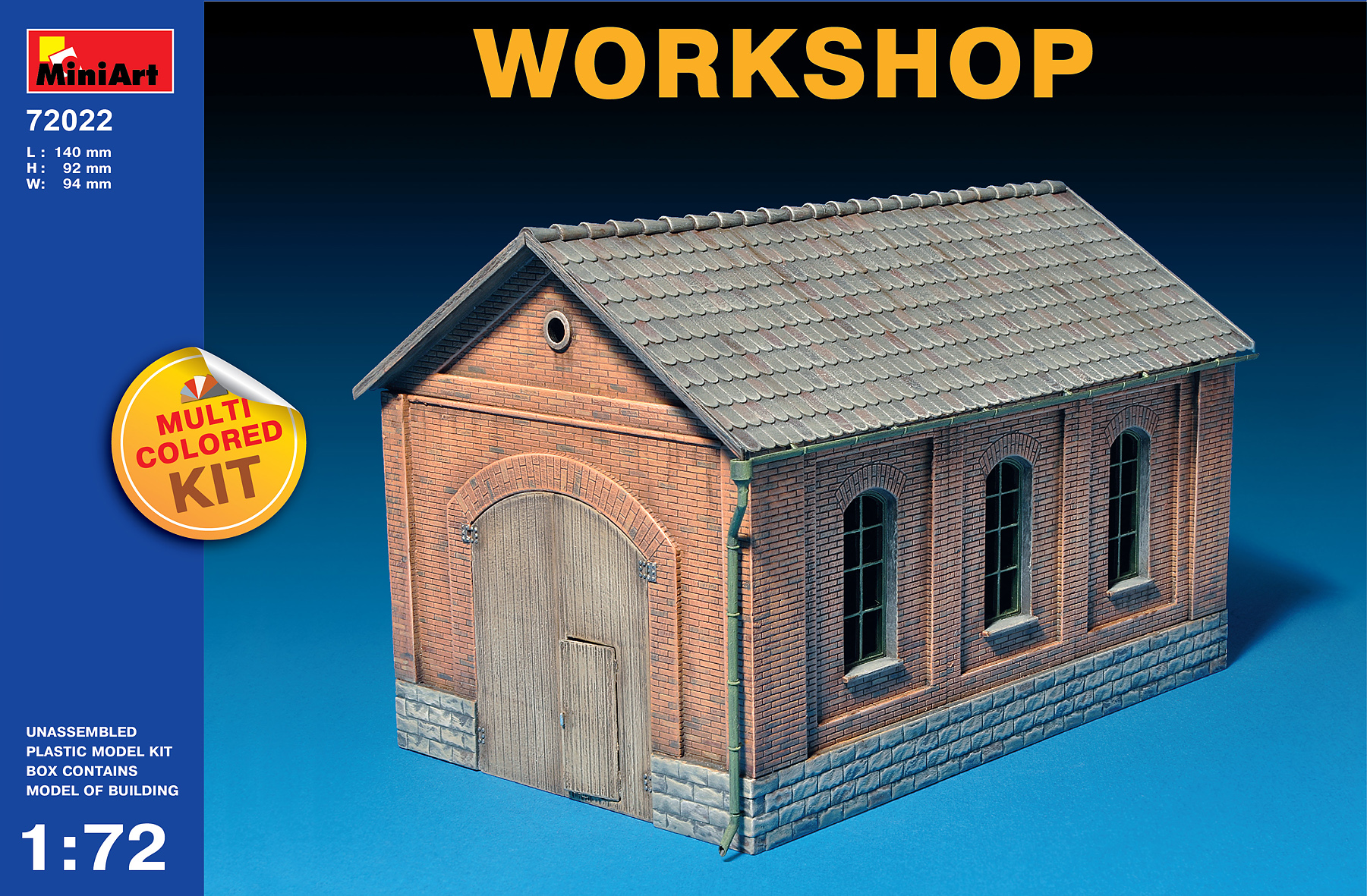 Miniart 1:72 Freight Shed Building Model Kit 