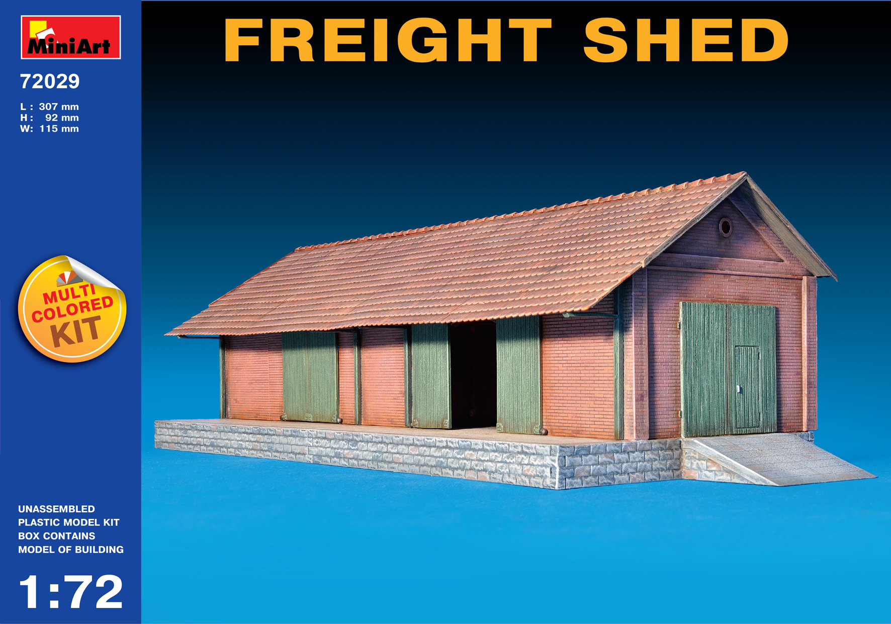 Freight Shed multi Coloured Kit Miniart 1:72 