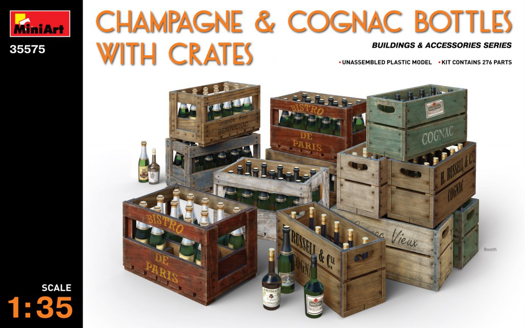 MiniArt 1/35 35575 Champagne & Cognac Bottles With Crates for sale online 