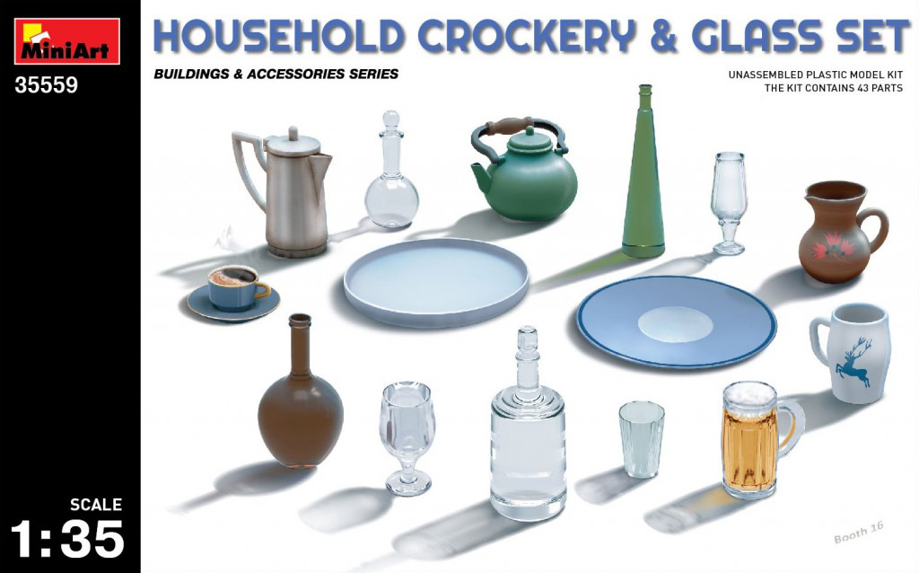 Details about   Miniart 35559 Household Crockery And Glass Set 1/35 Scale Plastic Model Kit 