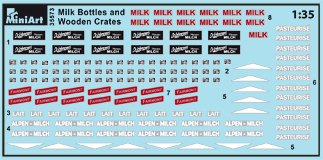  Modélisme Accessoires Milk Bottles et Wooden crates Unbekannt Mini Art 35573  