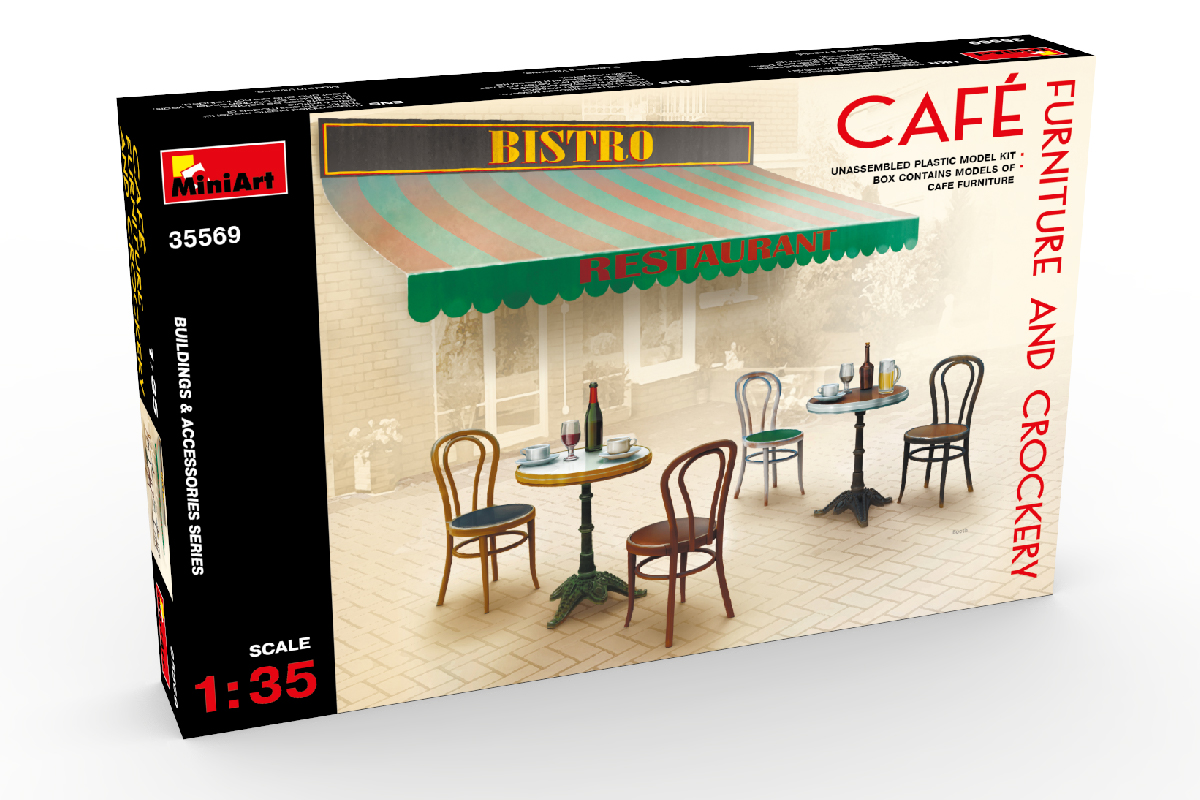 MiniArt 1:35 Café Furniture & Crokery 35569 