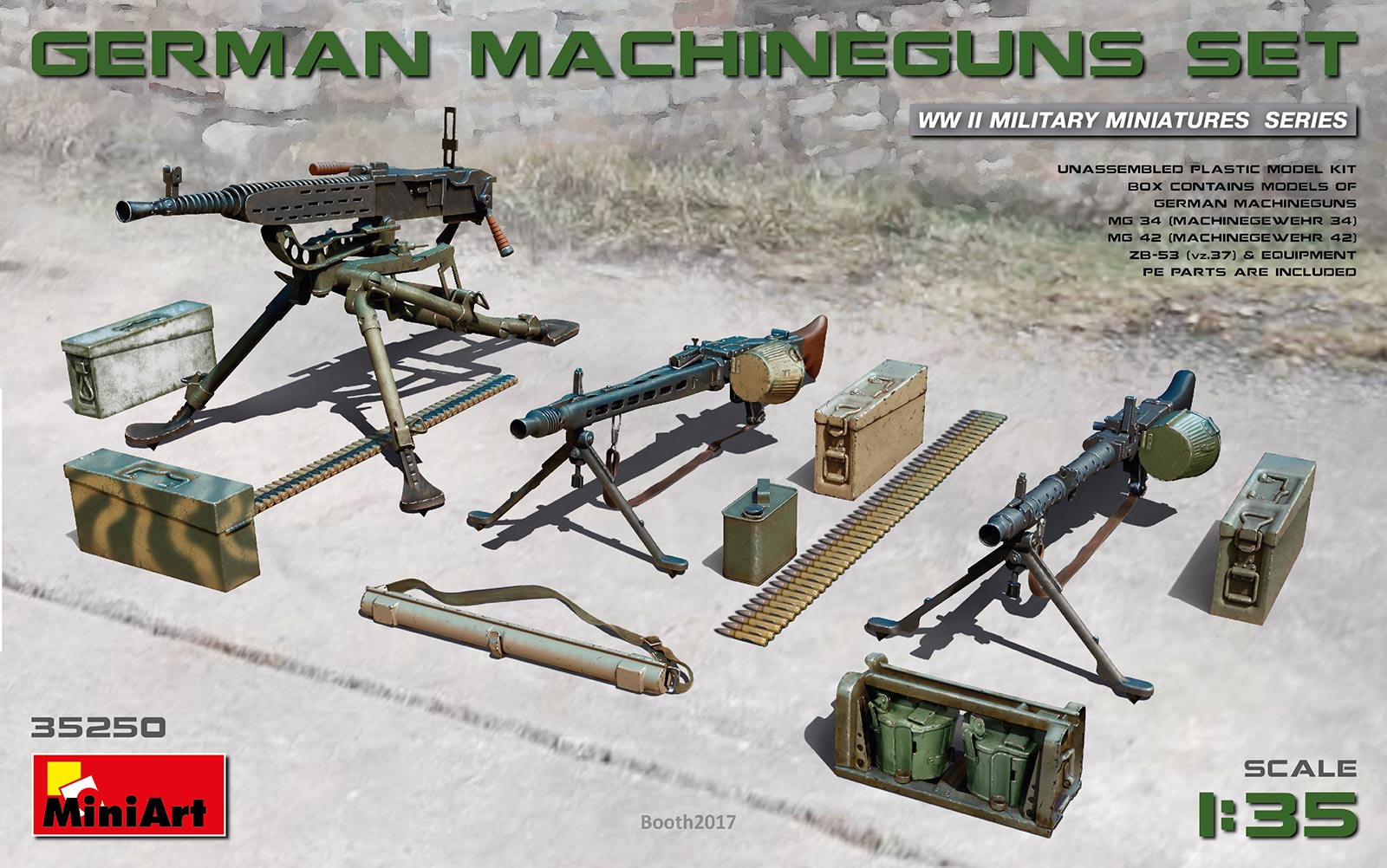 Aber 1:35 Set of 4 Barrels for German Machine Guns MG 42 35L-92 