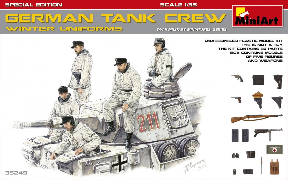 Miniart 1/35 German Tank Crew in Winter Uniforms Special Edition # 35249 