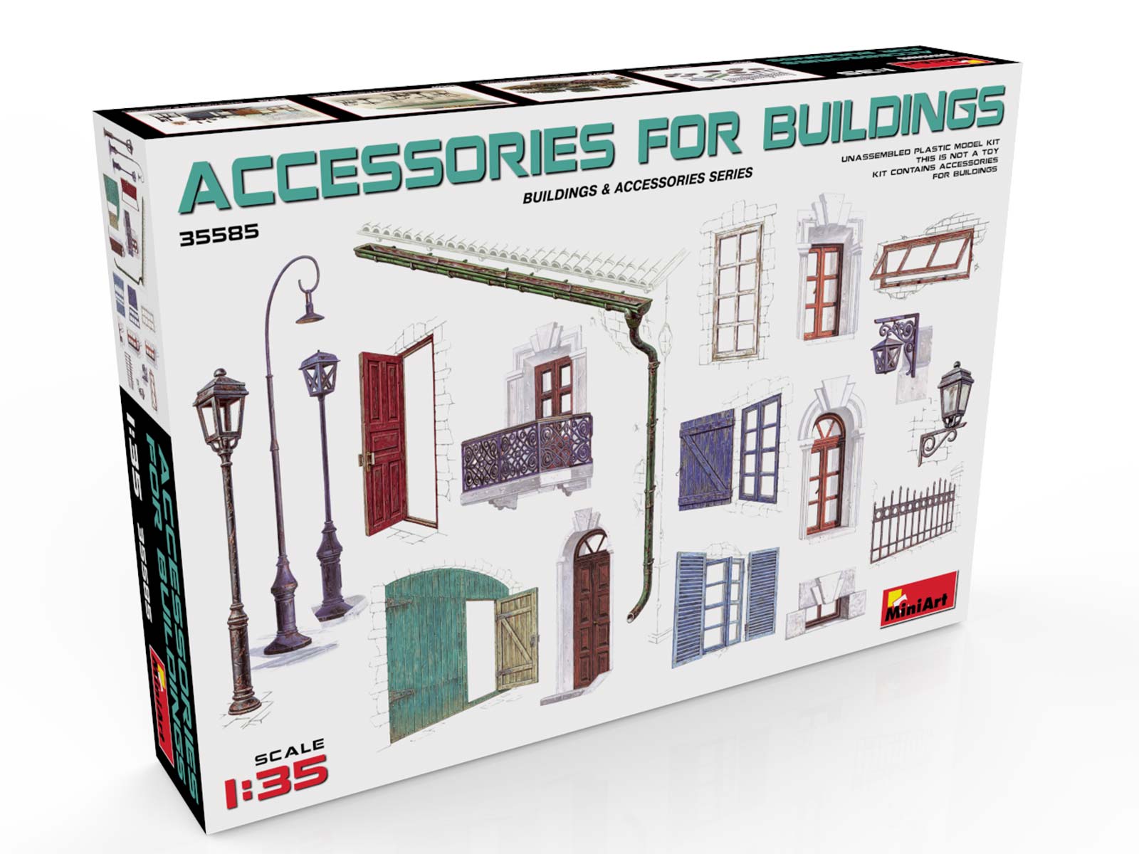 Plastic Kit 1/35 Miniart 35530 Street Accessories Building And Accessories 