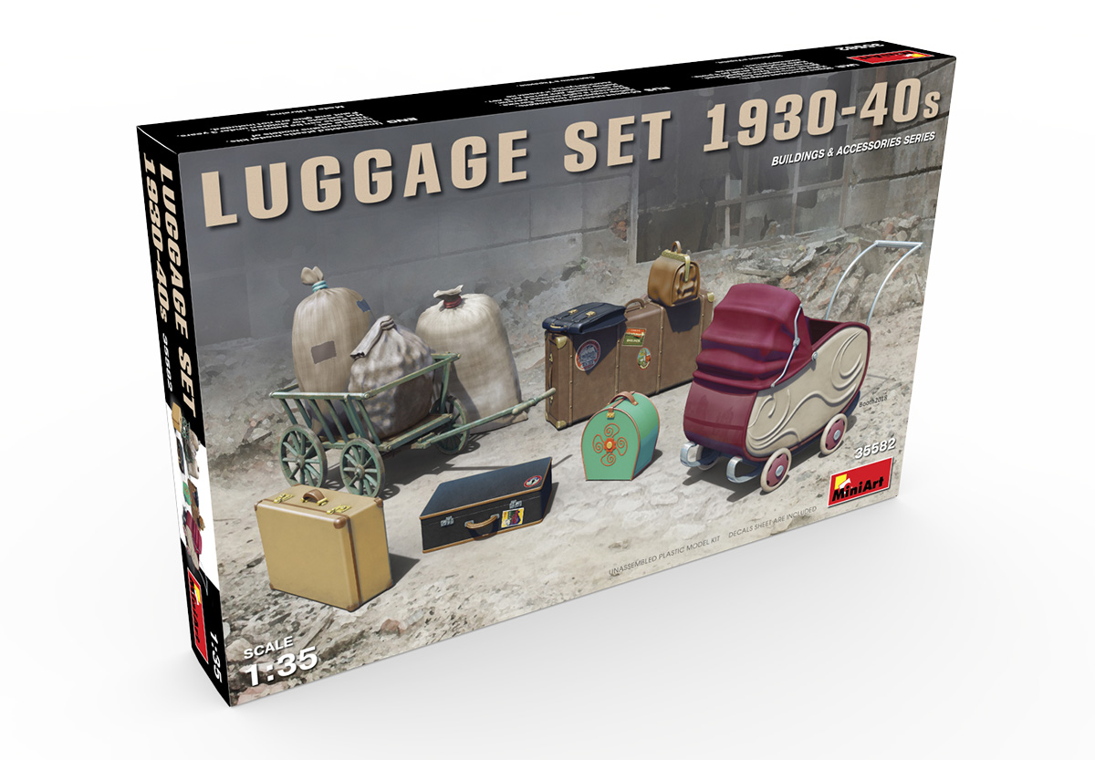MiniArt 1/35 Luggage Set 1930 1940s Scale Model Kit 35582 for sale online 