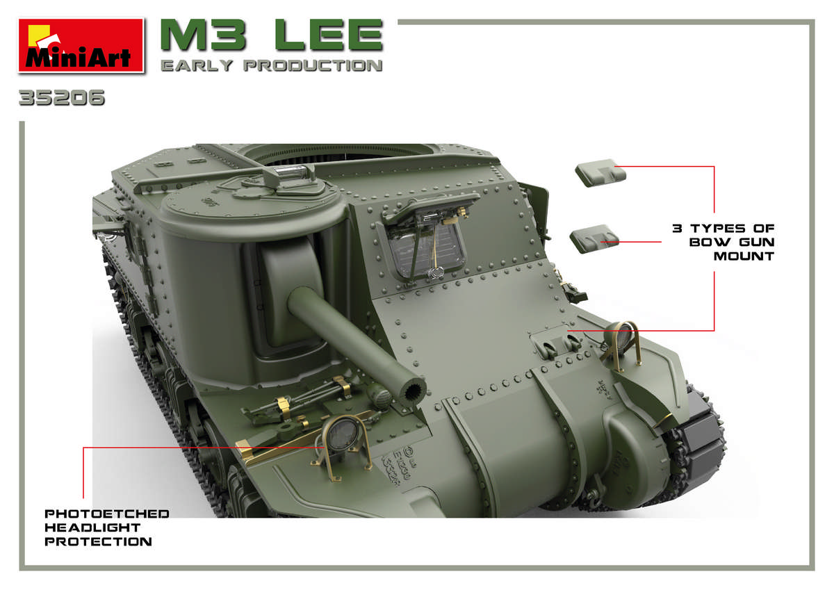 Miniart 35206 M3 Lee Early Production Interior Kit