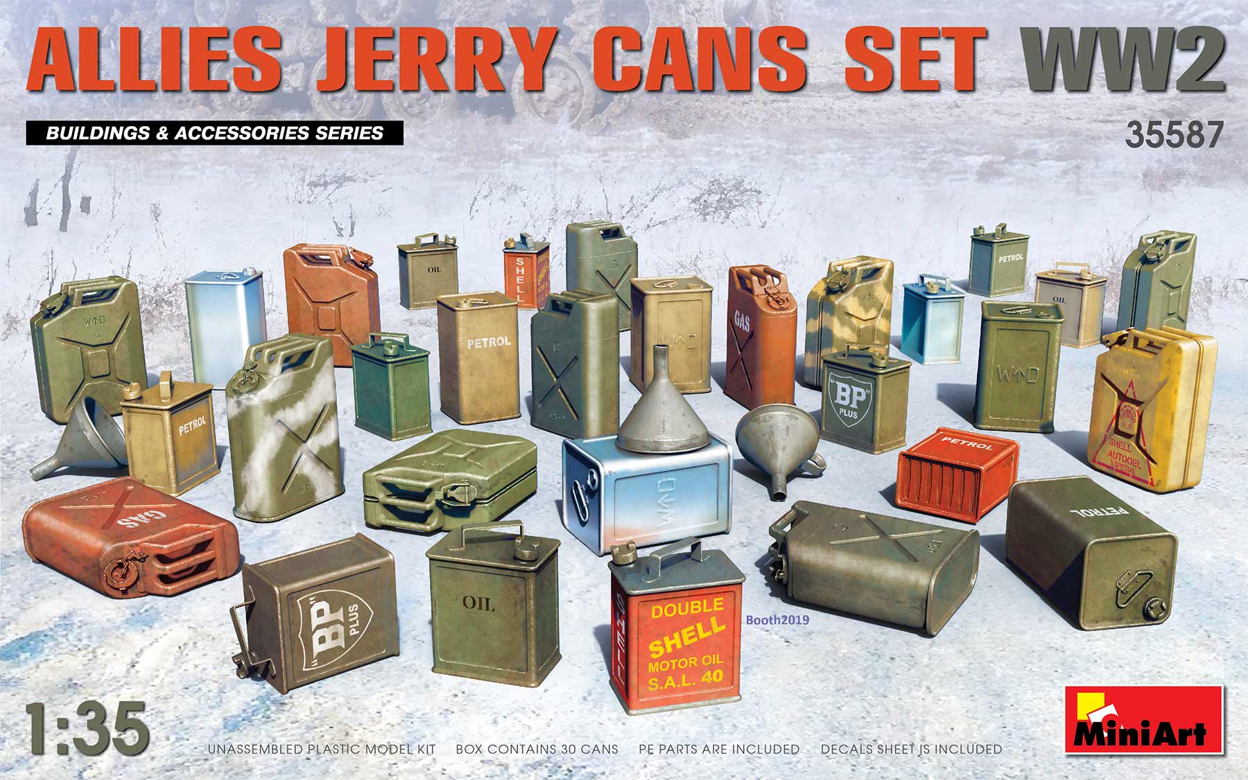 MiniArt 35588 German Jerry CANS Set World War 2 1/35 Scale Plastic Model kit 