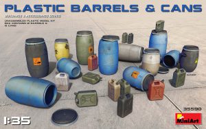 MiniArt 35592 WWII 12 USA Army Military 55 Gal Fuel Drums Plastic Model Kit 1 35 for sale online
