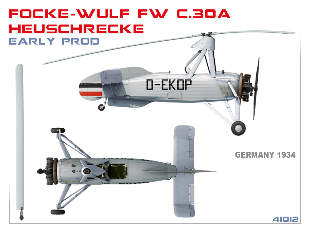 41012 FOCKE-WULF FW C.30A HEUSCHRECKE. EARLY PROD – Miniart