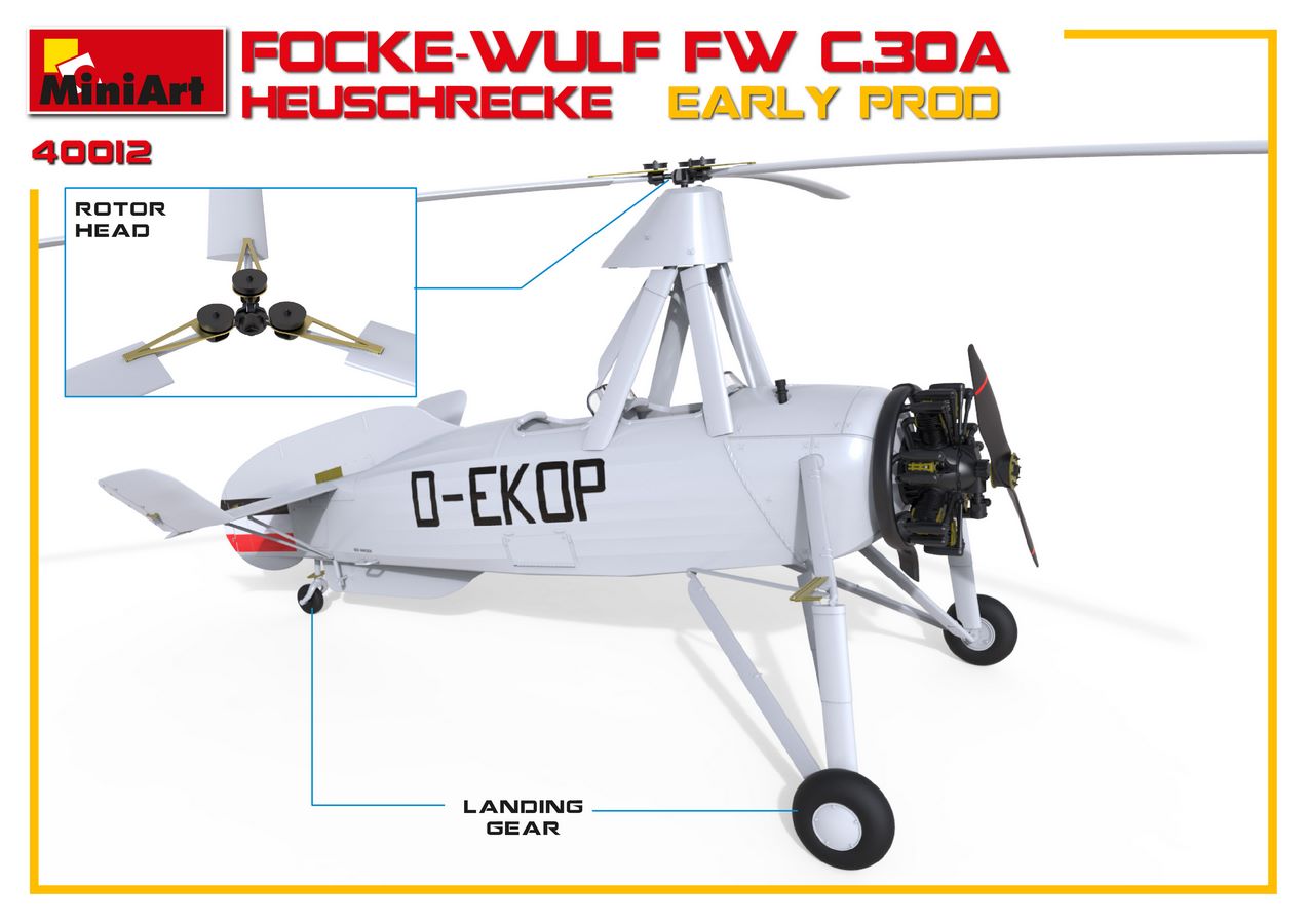 41012 FOCKE-WULF FW C.30A HEUSCHRECKE. EARLY PROD – Miniart
