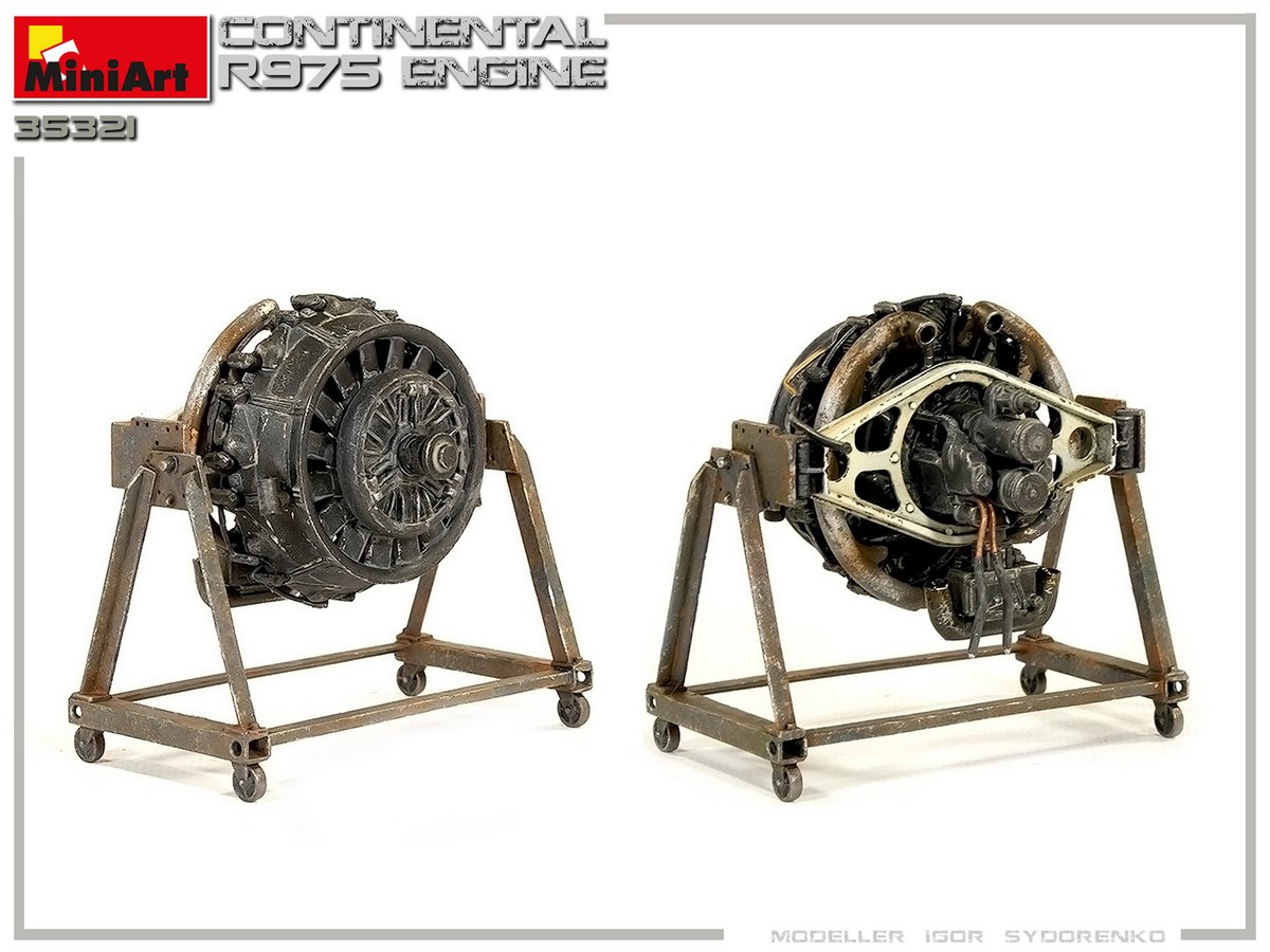 MINIART 1:35 Scale Model Kit Continental R975 Engine  MIN35321 