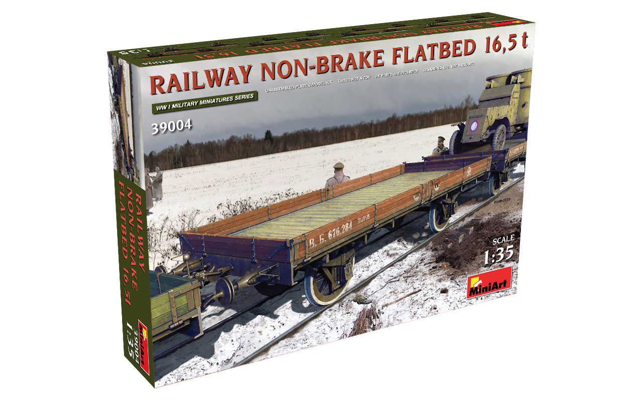 Railway Non-Brake Flatbed 16,5 T Kit MINIART 1:35 MA39004 