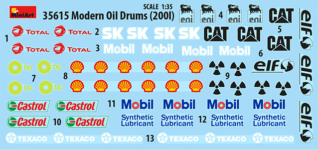 kit Moderna bidones de petróleo nuevo 1:35,ovp,35615 Miniart tamaño ca 200 L Scale