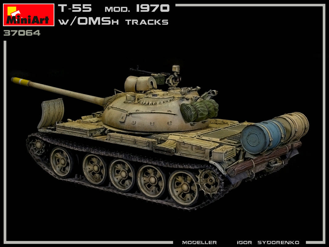 T-55 Mod 1970 With Omsh Tracks Kit MINIART 1:35 MA37064 Model 