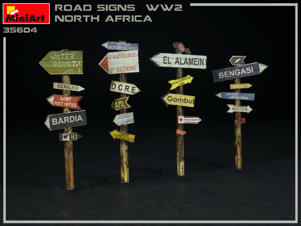 Model Kit 1//35 North Africa Details about  / Miniart 35604 Road Signs From The Second World War