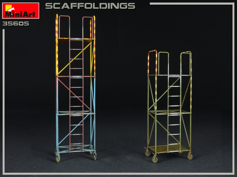 NUOVO Tralicci scaffoldings MINIART KIT 1:35,ovp,35605 