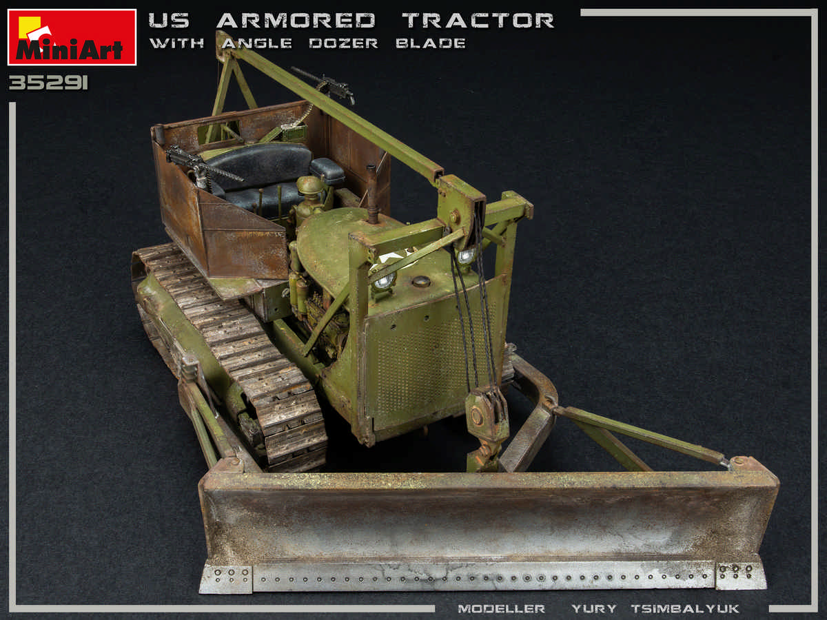 MINIART MODELS 1/35 US Armored Tractor w/Angled Dozer Blade  MIA35291 