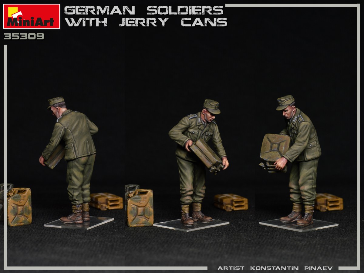 Special edition 1/35  by MiniArt  #  35256 German soldiers with fuel drums 