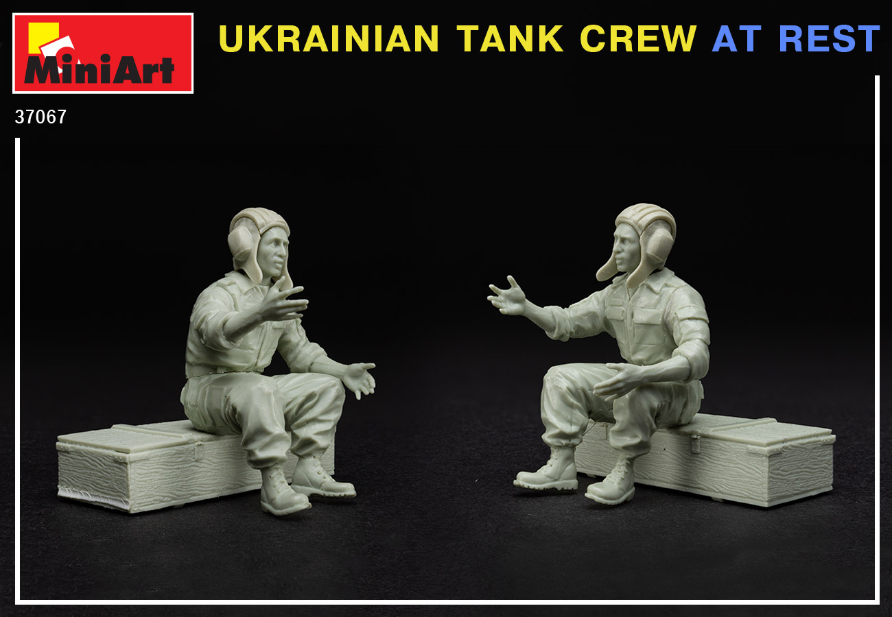 MiniArt 1/35 Ukrainian Tank Crew at Rest Model Figures - Wonderland Models, MT37067