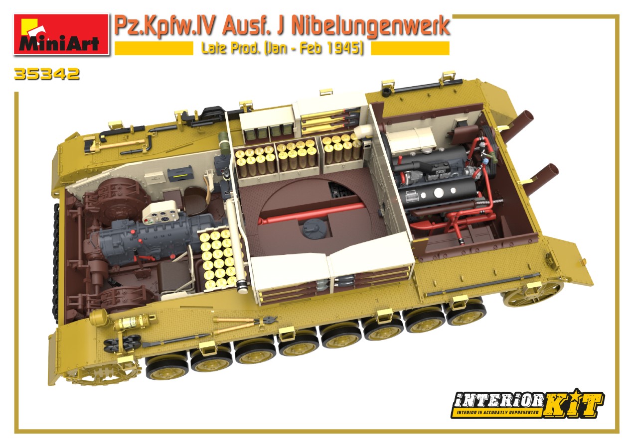 J Nibelungenwerk MiniArt 35342 Pz.Kpfw.IV Ausf Interior Kit 1/35 Jan-Feb 1945 