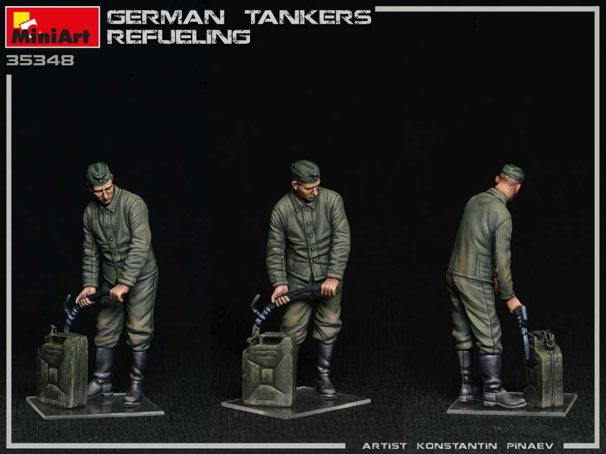 Mini Art 35348 Model kit 1/35 GERMAN TANKERS REFUELING WW2 