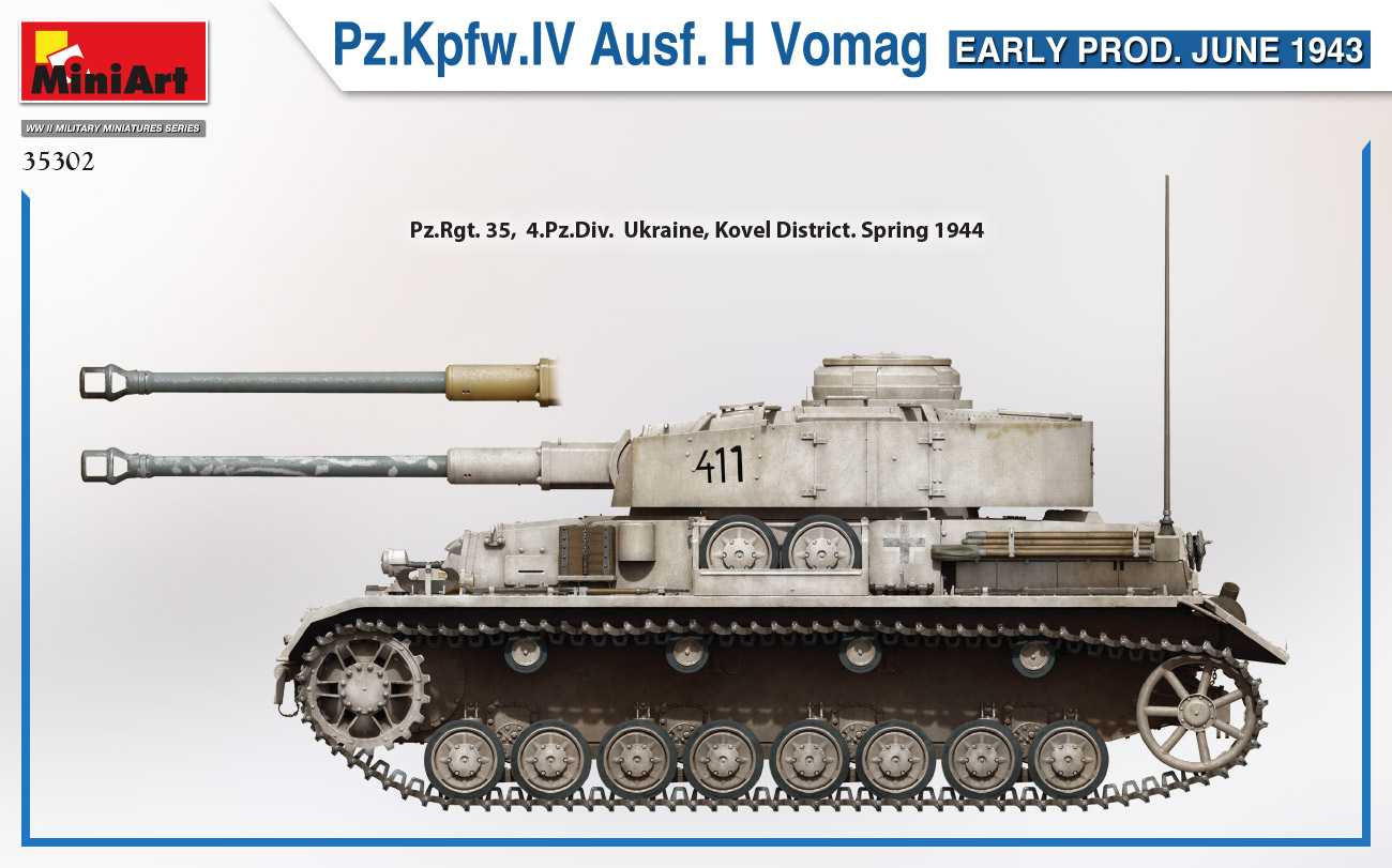 Miniart Pz Kpfw Iv Ausf H Vomag Early Prod June 1943