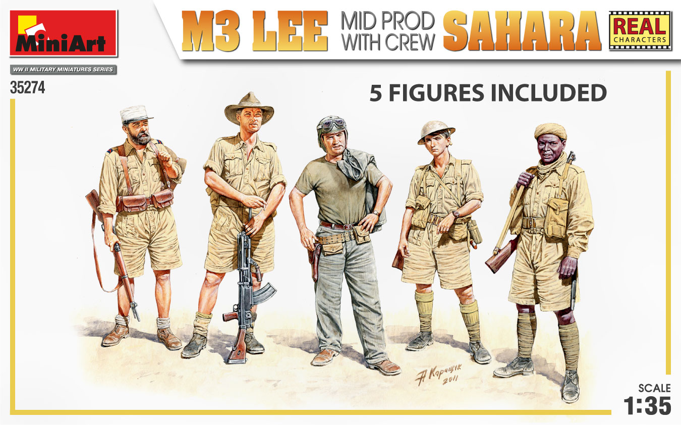 MiniArt 35274 M3 Lee Mid Prod Sahara with Crew 1//35