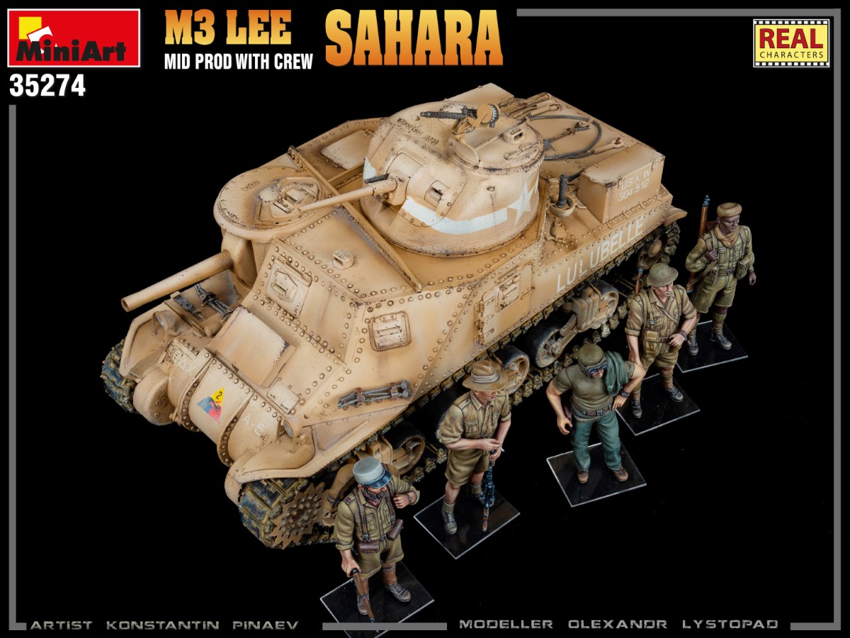 Sahara w/Crew Scale Model Plastic Kit MiniArt Miniart 35274-1/35 M3 LEE MID PROD 