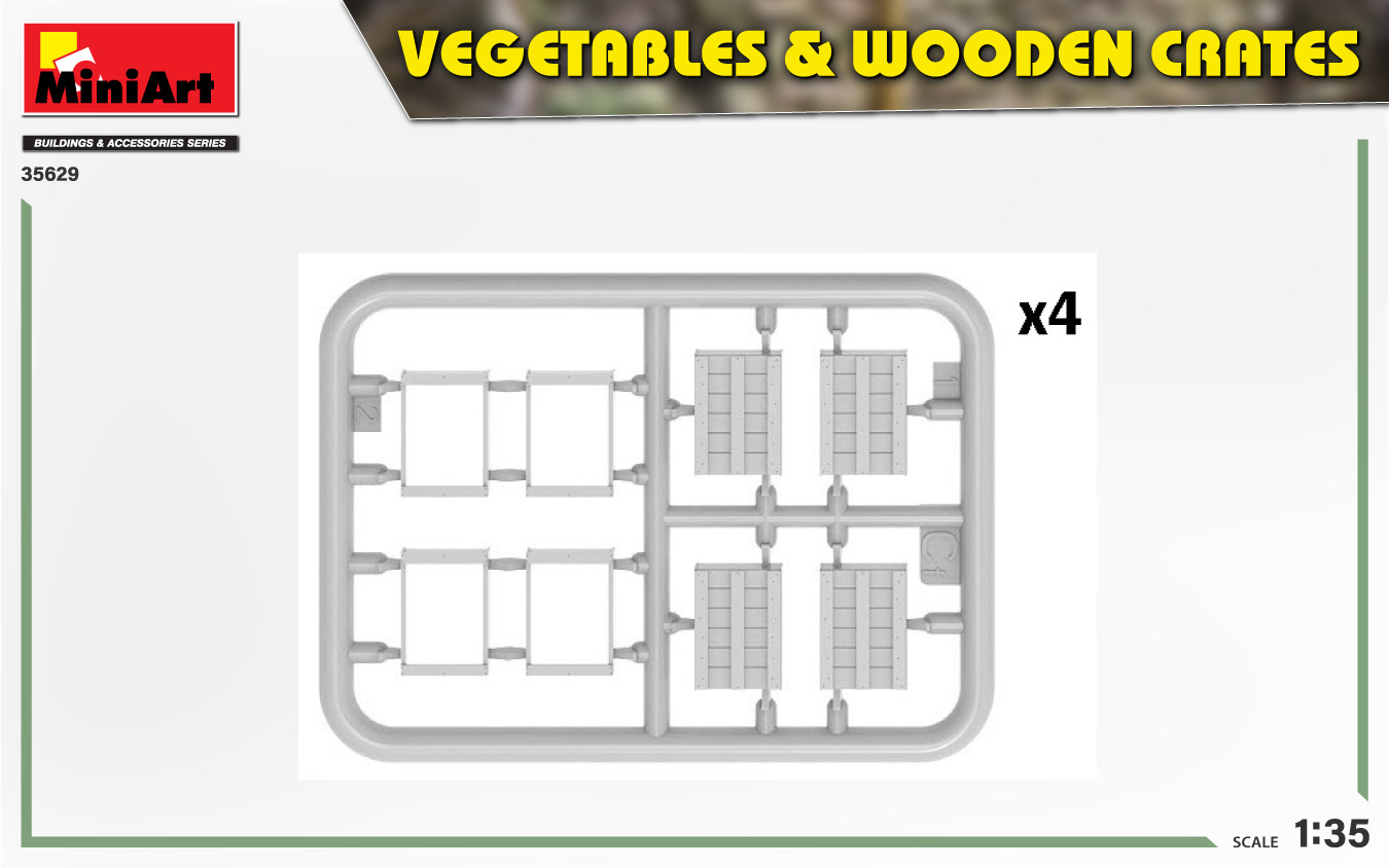 MiniArt 35629 Vegetables & Wooden Crates 1/35 