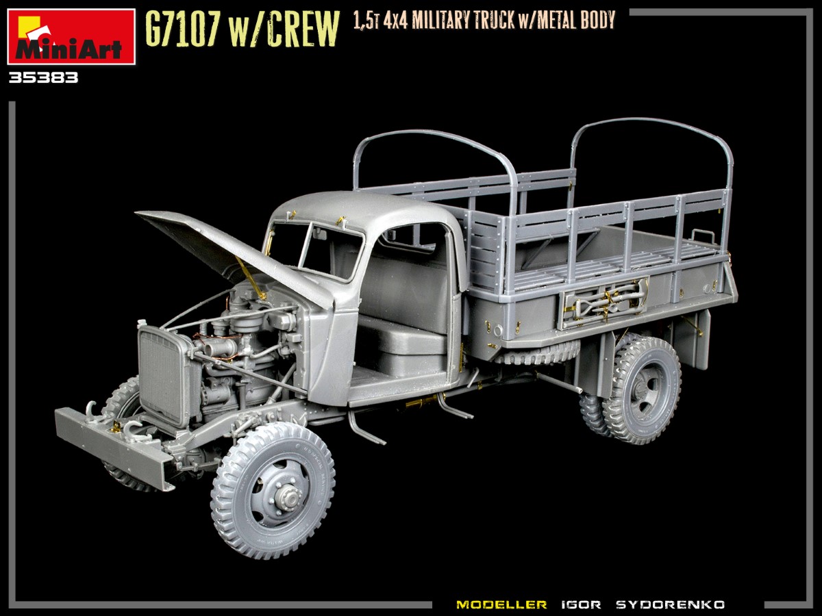 MiniArt New Photos of 35383 G7107 w/Crew 1,5t 4x4 Cargo Truck w/Metal Body