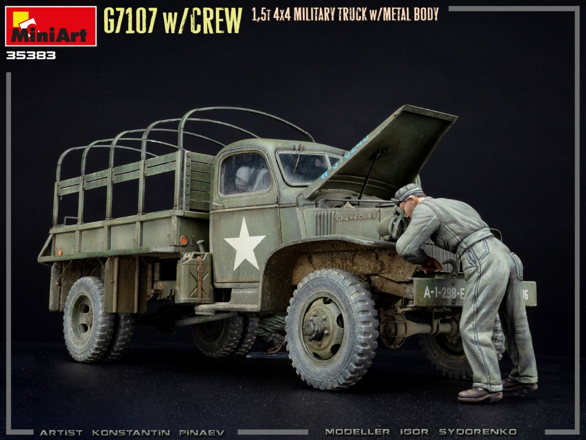 M Miniart 35383-1:35 G7107 with Crew 1,5t 4x4 Cargo Truck with Metal Body 