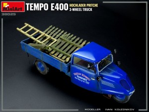 New Photos of Kit: 38025 TEMPO E400 HOCHLADER PRITSCHE 3-WHEEL TRUCK