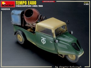 New Photos of Kit: 38059 TEMPO E400 STAHLBLECHPRITSCHE 3-WHEEL TRUCK by Dmytro Kolesnyk