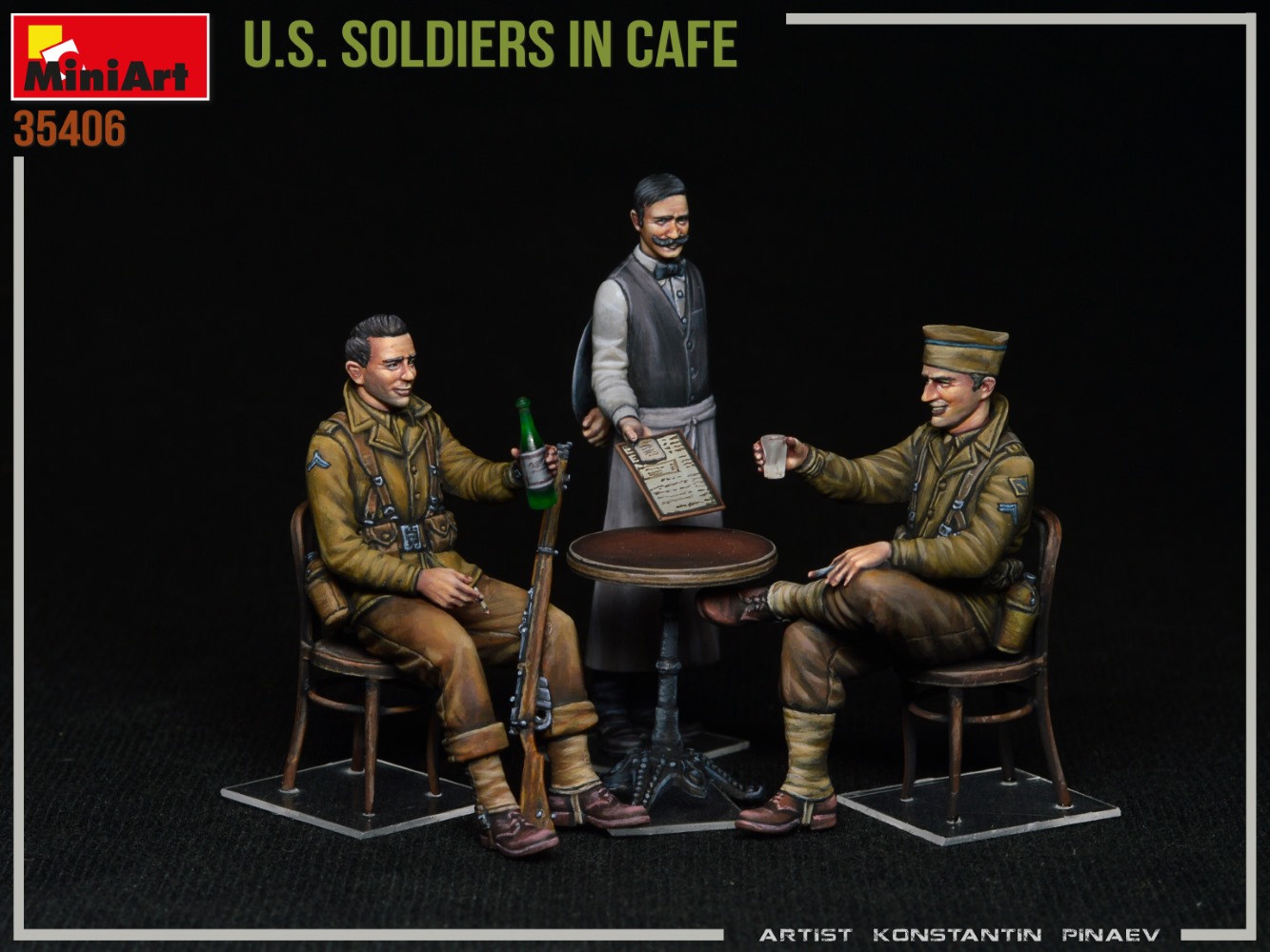 35406 U.S. SOLDIERS IN CAFE – Miniart