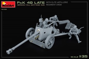 New Build Up of Kit: 35409 GERMAN 7.5CM ANTI-TANK GUN PaK 40 Late w/ELITE ARTILLERIE REGIMENT CREW