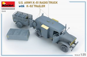 New Build Up of Kit: 35418 US ARMY K-51 RADIO TRUCK WITH K-52 TRAILER. INTERIOR KIT