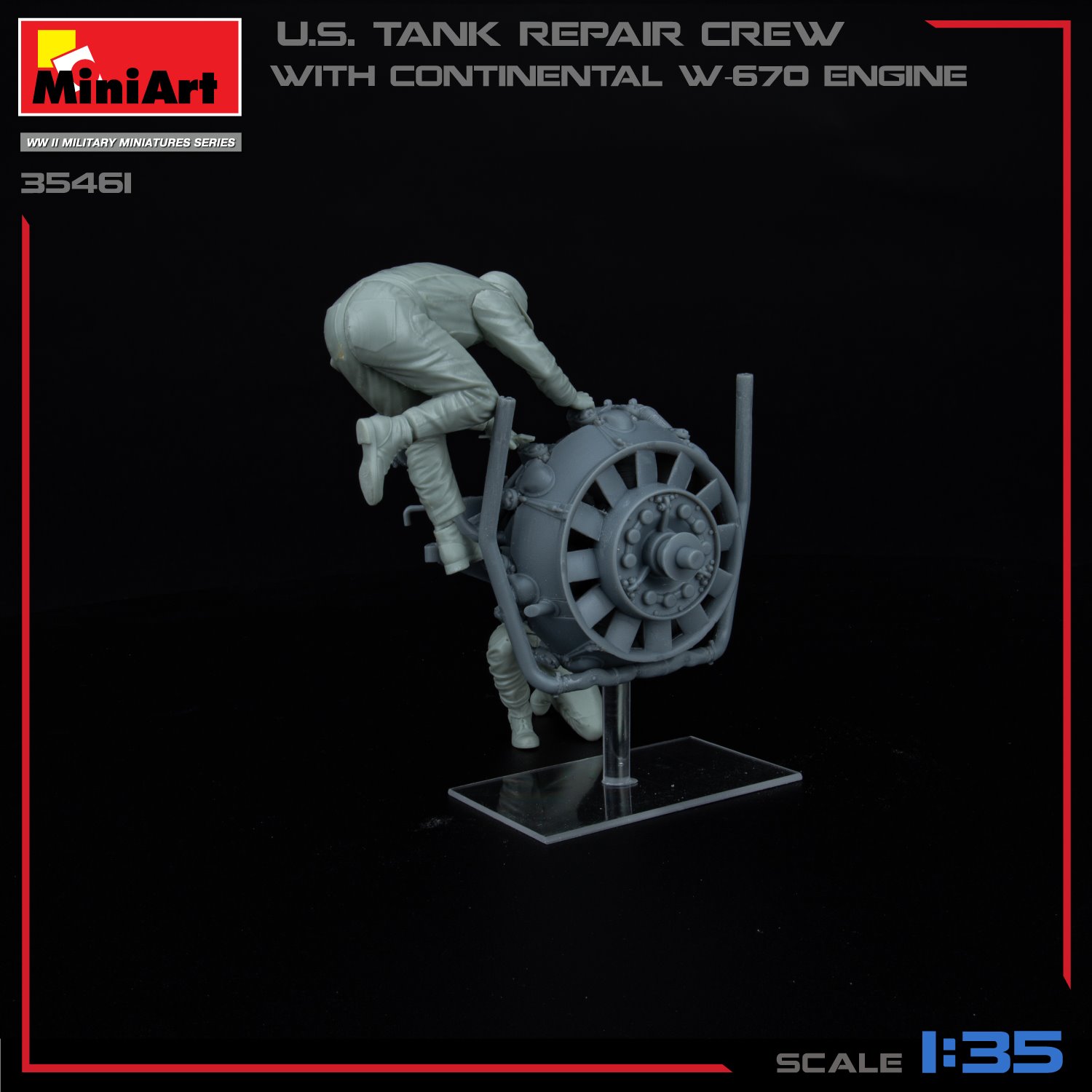 New photos of Kit: 35461 U.S. TANK REPAIR CREW with continental w-670 engine