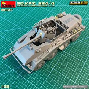 New Build Up of Kit: 35427 Sd.Kfz. 234/4 SCHWERER PANZERSPAHWAGEN 7,5 cm. INTERIOR KIT